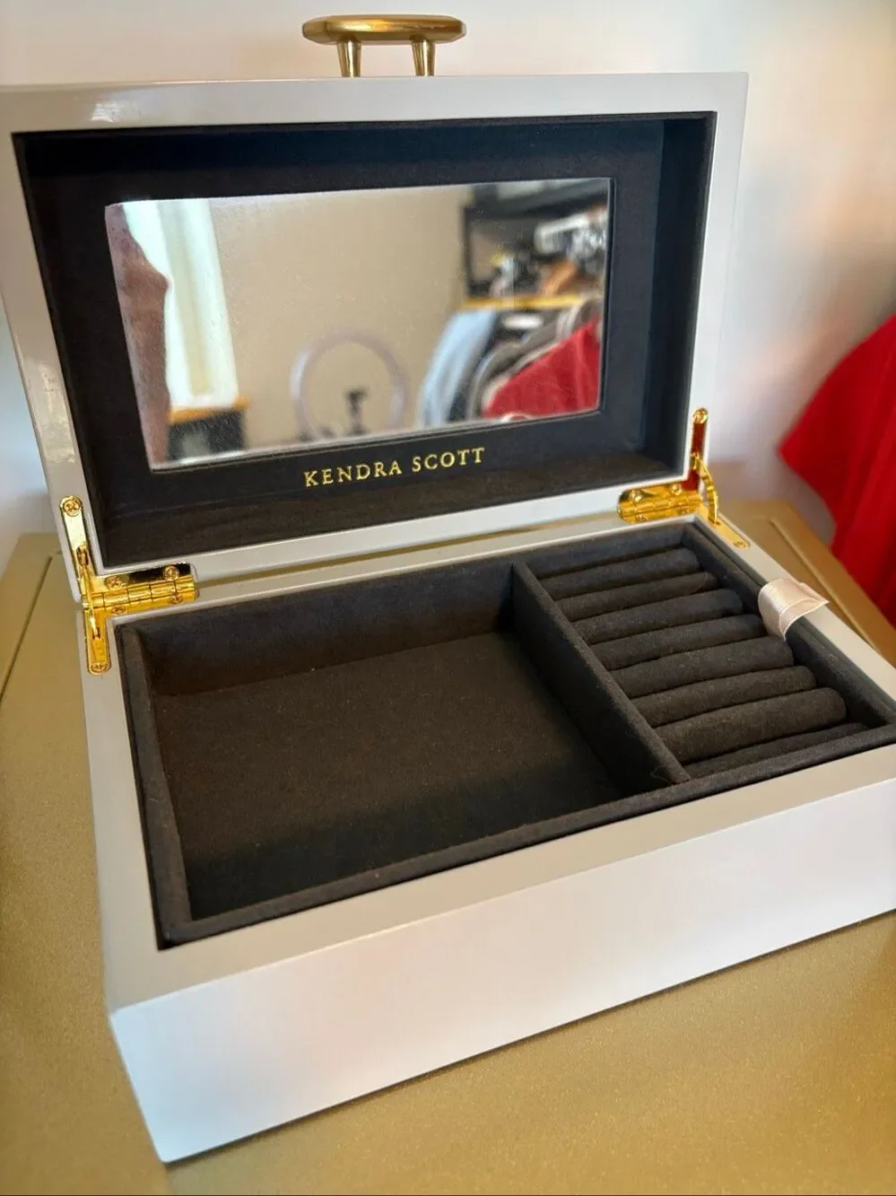 Kendra Scott Medium Jewelry Box - Dark Gray: Wood Storage for Accessories